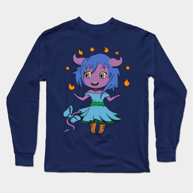 JUNIPER - "FIREBALLS, GO!" - Celestial Expanse Collectible Long Sleeve T-Shirt by London's Studio